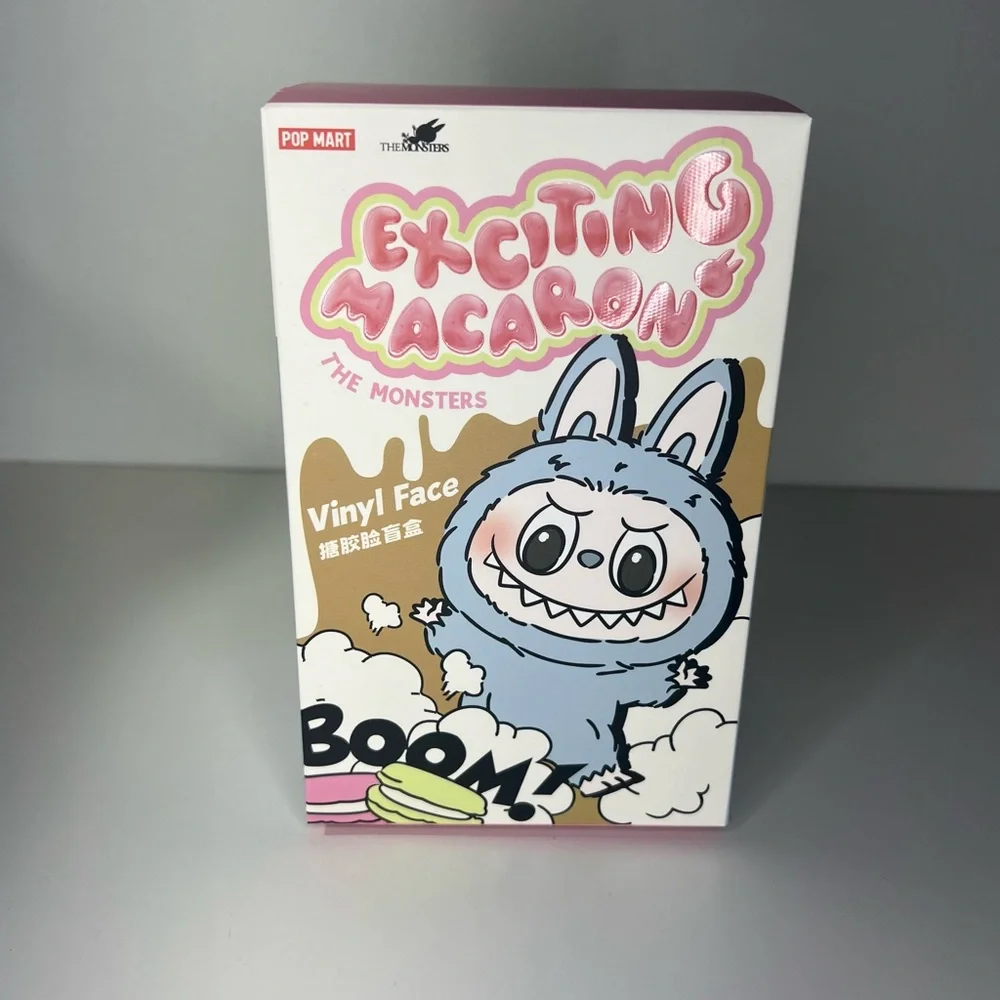 Pop Mart The Monsters Exciting Macaron Soymilk Labubu Plush Pendant Keychain - Picture 7 of 12